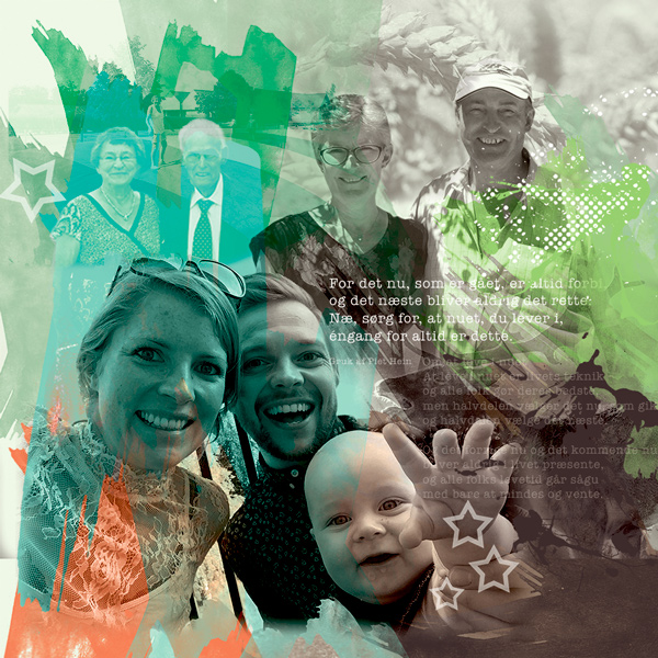 Familie vægcollage design by b